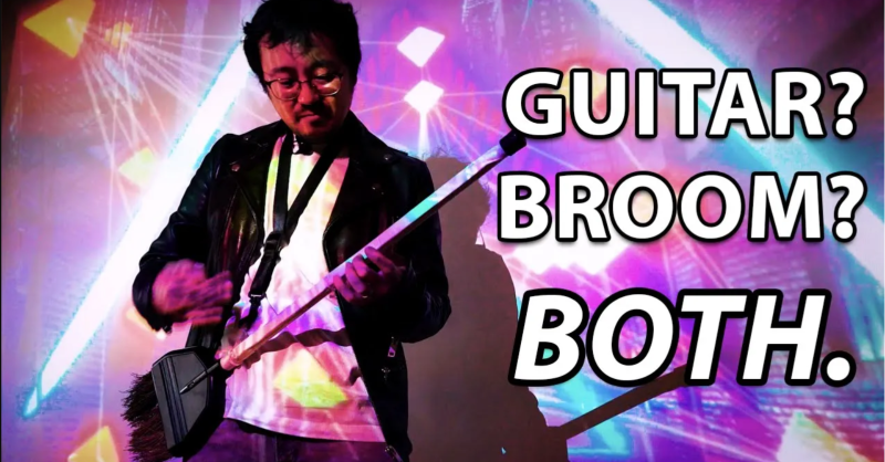 InnoUvators's tweet photo. ICYMI: This whimsical instrument combines jamming on a broom with actual lights and guitar sounds. Imagination never sounded so good.

Watch now: https://t.co/HkMtslylNz

#tech #music #innovation
