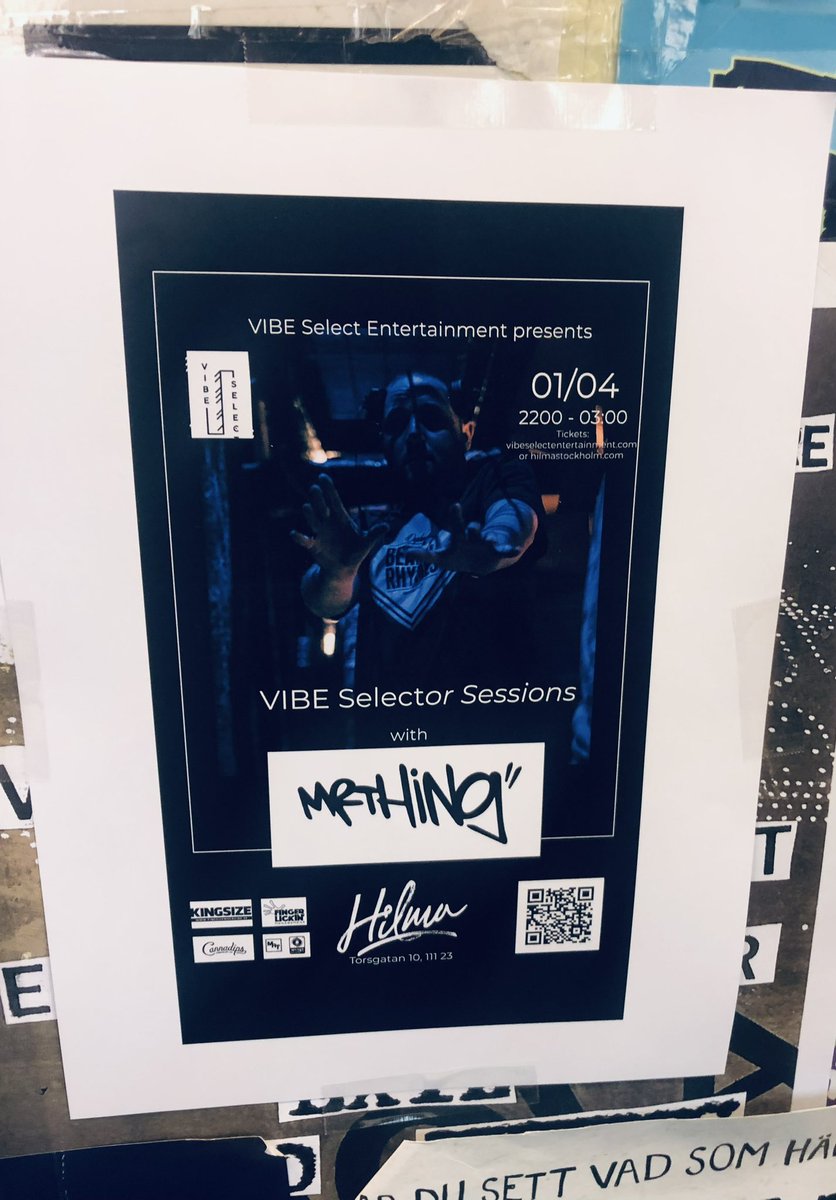 VIBESelect's tweet photo. Stockholm! Live soulful Hip Hop &amp; RnB med legenden Dj Mr Thing direkt från London! Kom till Hilma 1 april 10 pm-03 am! Early Bird biljetter finns ute nu! See you there 🔥🔥🔥 #hiphop #soulmusic #rnb #dj #stockholm #sverige https://t.co/UqFuqSxj8T