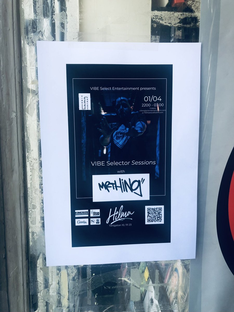 VIBESelect's tweet photo. Stockholm! Live soulful Hip Hop &amp; RnB med legenden Dj Mr Thing direkt från London! Kom till Hilma 1 april 10 pm-03 am! Early Bird biljetter finns ute nu! See you there 🔥🔥🔥 #hiphop #soulmusic #rnb #dj #stockholm #sverige https://t.co/kUAITipjxr
