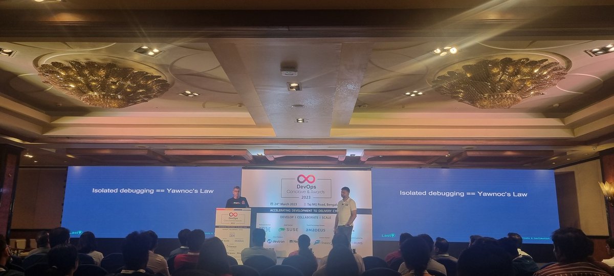 Last9 (@last9io) on Twitter photo Any guesses on what Yawnoc's Law is?
<a href="/Vikram_Sardana/">Vikram Sardana</a> & <a href="/sphirani/">saurabh hirani</a> at #DevOpsConclave with some zingers 🔥 Any guesses on what Yawnoc's Law is?
<a href="/Vikram_Sardana/">Vikram Sardana</a> & <a href="/sphirani/">saurabh hirani</a> at #DevOpsConclave with some zingers 🔥