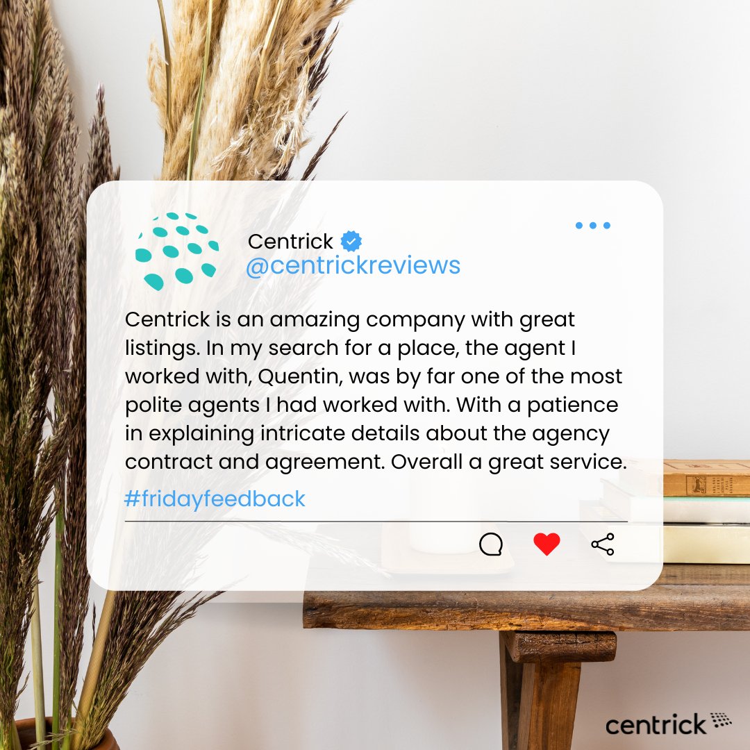 Quentin is the star of this week's Feedback Friday! ⭐

He was patient, polite and provided great service to these tenants! 

Get in touch to see how our property services can help you! >>> ow.ly/ZAZb50NjULU