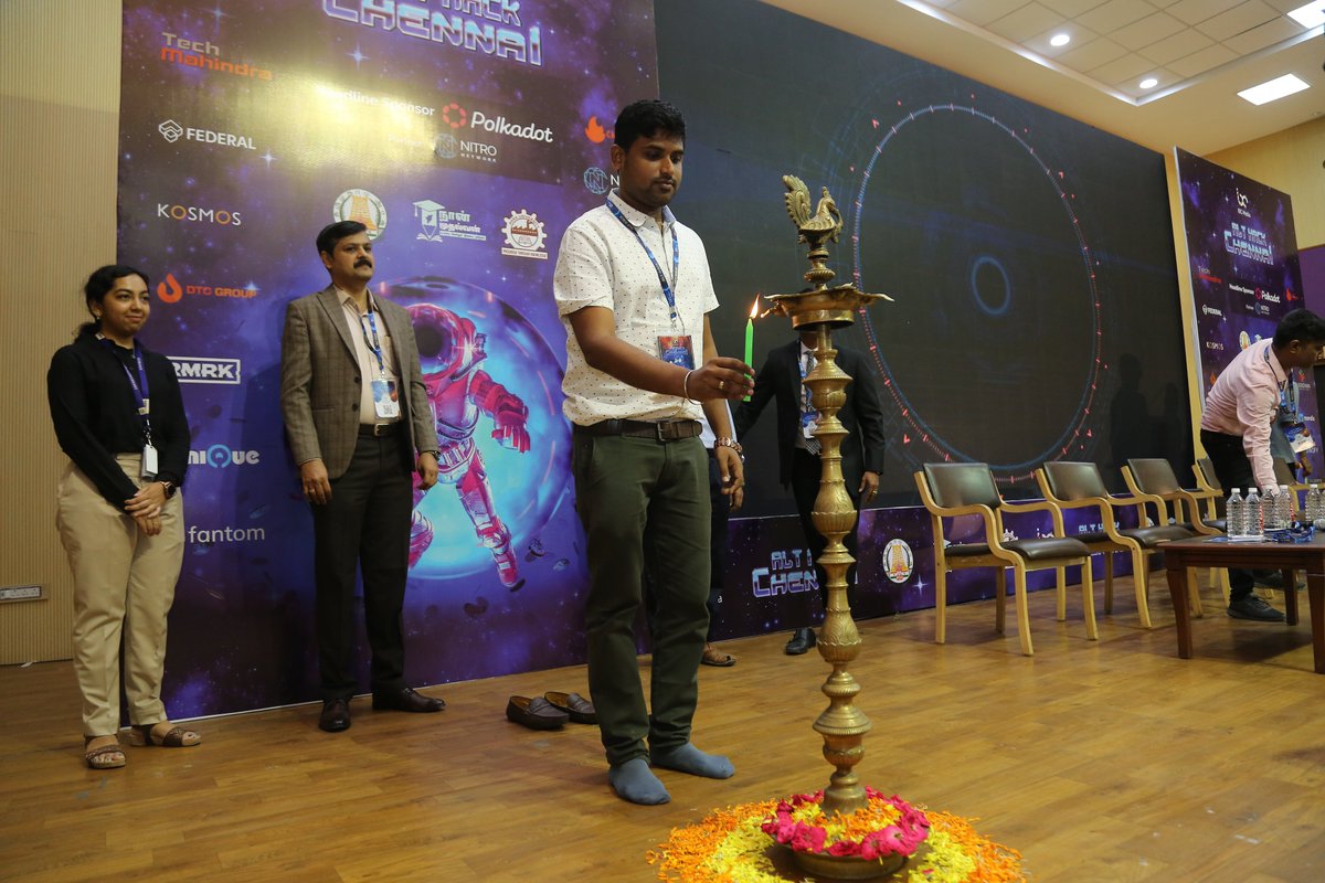 IBCMedia_'s tweet photo. Excited to kick off the ALT HACK #Chennai Inaugural with a traditional lamp lighting ceremony. ✨
Here's to a day filled with collaboration, creativity, and limitless possibilities. 😁
#collaboration #creativity #althackchennai #ibcalthack #ibc2023 #industry #blockchain #web3 https://t.co/DoAMQDQrED