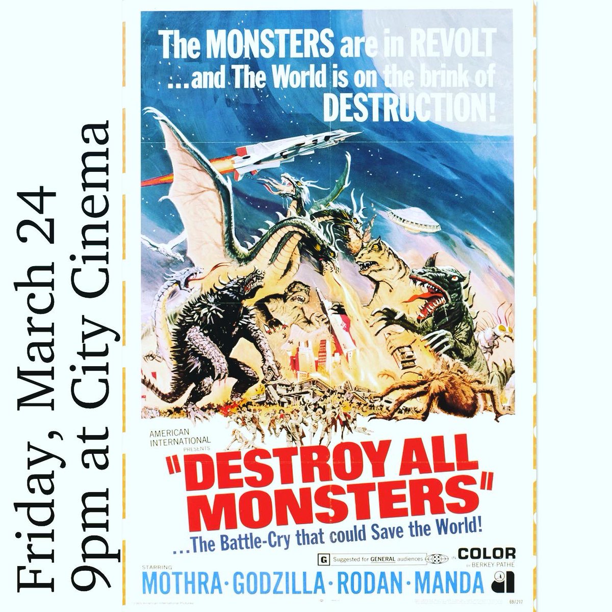 Less than 20 tickets left for our screening of Destroy All Monsters tonight at City Cinema! 

Get yours online (bit.ly/3Z68gkk)

Thanks to the <a href="/hollywoodsuite/">Hollywood Suite</a> for sponsoring this screening

#charlottetown #pei <a href="/Downtown_Chtown/">Downtown Ch'town,PEI</a>