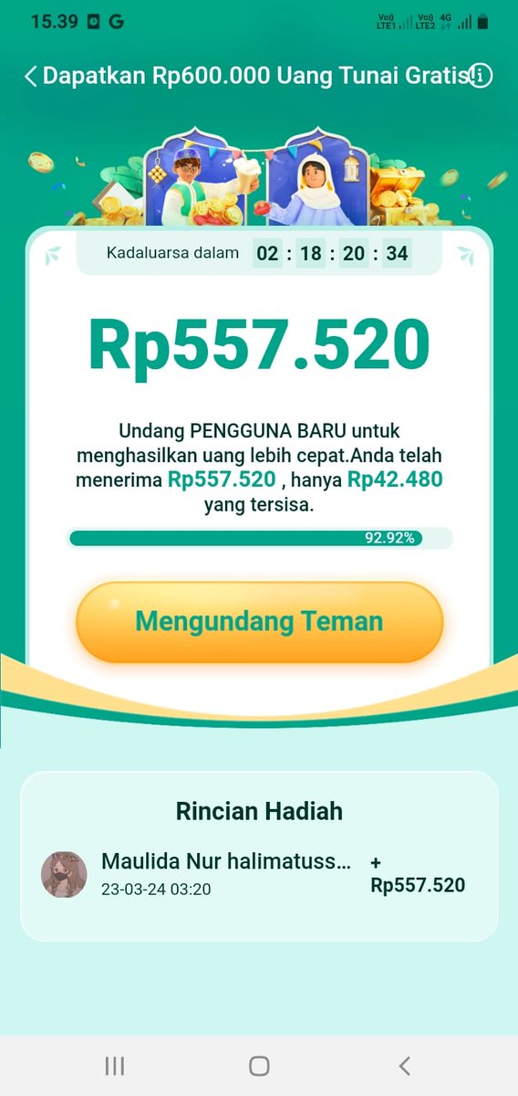 Maul0910's tweet photo. @aechizone Langsung dikasih 500k,Cuma undang teman bisa dapet ratusan ribu sampai 1.500.000 untuk penguna baru/lama.
Link👇
https://t.co/O7yQe62cBz https://t.co/XhQ6yBYCeZ