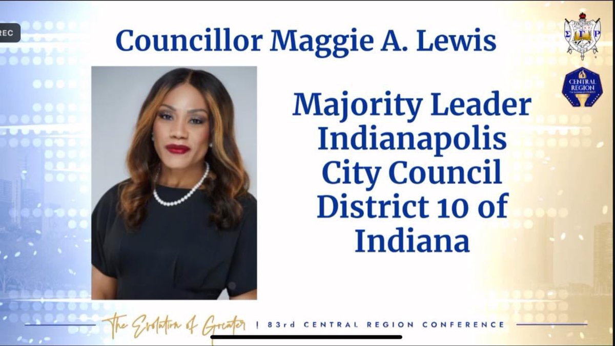 MaggieALewis's tweet photo. Thank you to my beautiful Sorors for recognizing me at the 83rd Central Region Conference “Women In Politics.”
I’m humbled and honored.
#SigmaGammaRho
#AlphaSigma
#Greater https://t.co/twlztxhvP1