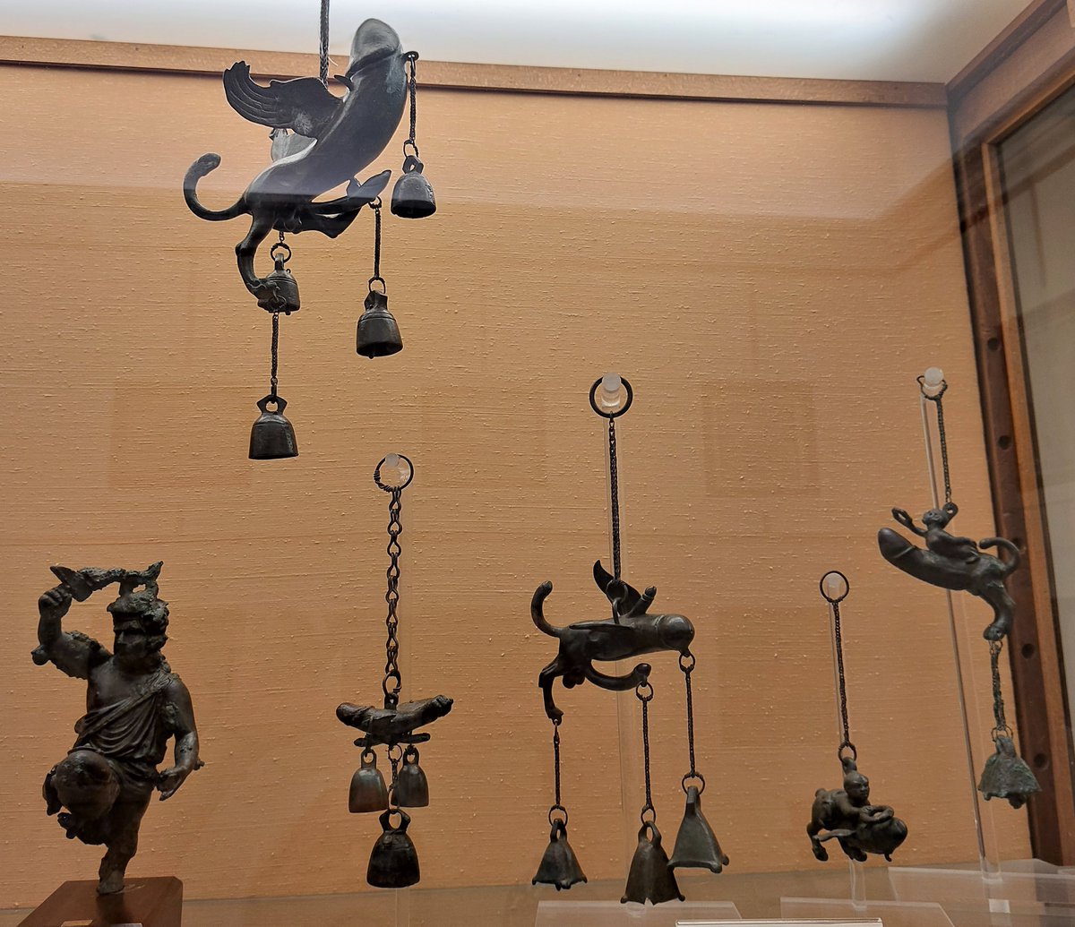 bwallower's tweet photo. #FindsFriday
Thought a bit of light relief might be appropriate this week. 
Selection of bronze figures in secret cabinet of #MANNaples. Mostly wind chimes: apotropaic phalluses, with bells on. https://t.co/9LHXMiD81C