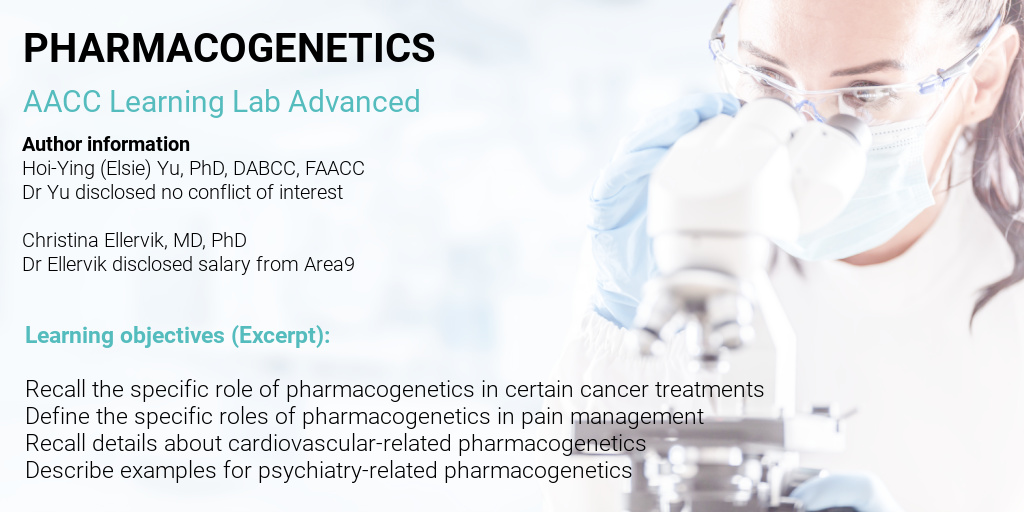 Check out our newly updated course on Pharmacogenetics reflecting current CPIC guidelines. Happy Learning!
area9lyceum.com/laboratorymedi…