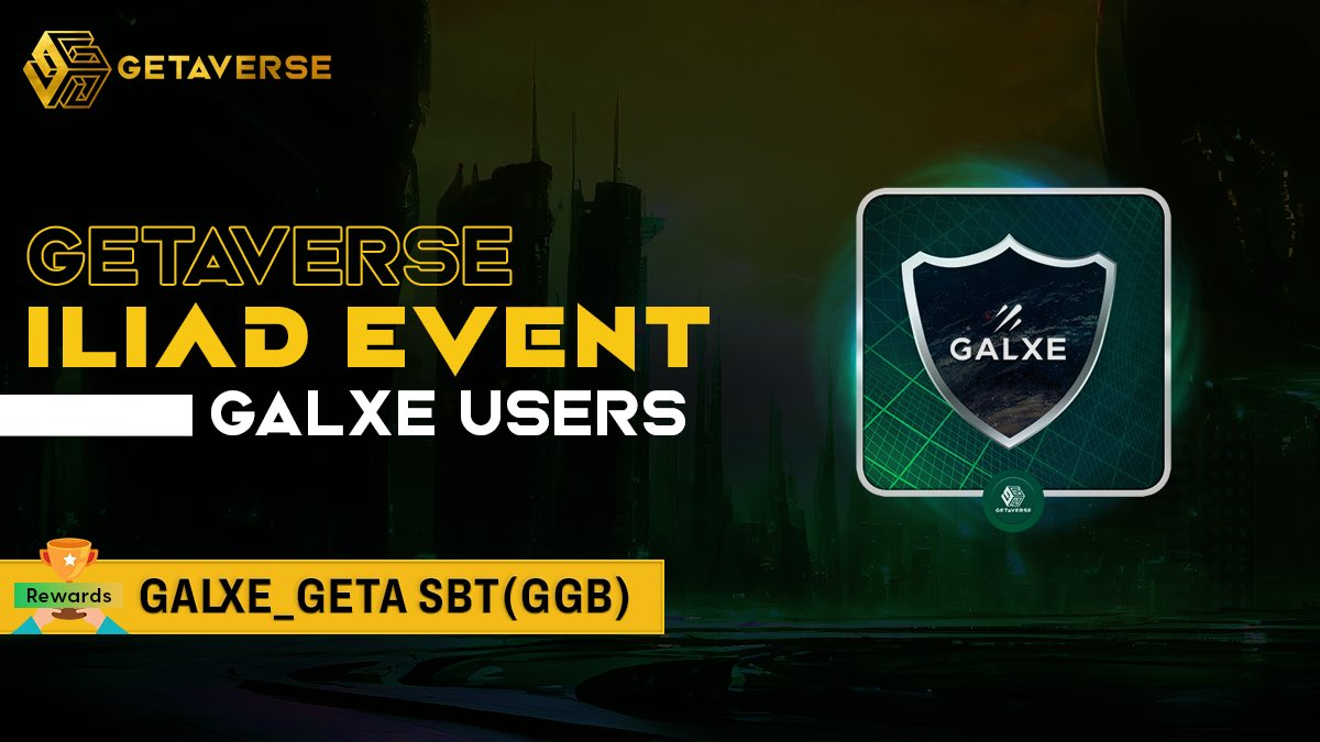 💫Get your SBT &amp; OAT - Getaverse Iliad Event Part 2 is now LIVE!🔥

⚡️We are powered by <a href="/Galxe/">Galxe</a> to host this giveaway campaign! By participating in this event, you can claim Galxe_GETA SBT (GGB).

✅Complete tasks to participate:
galxe.com/Getaverse/camp…

Good Luck!

#Airdrop #Web3