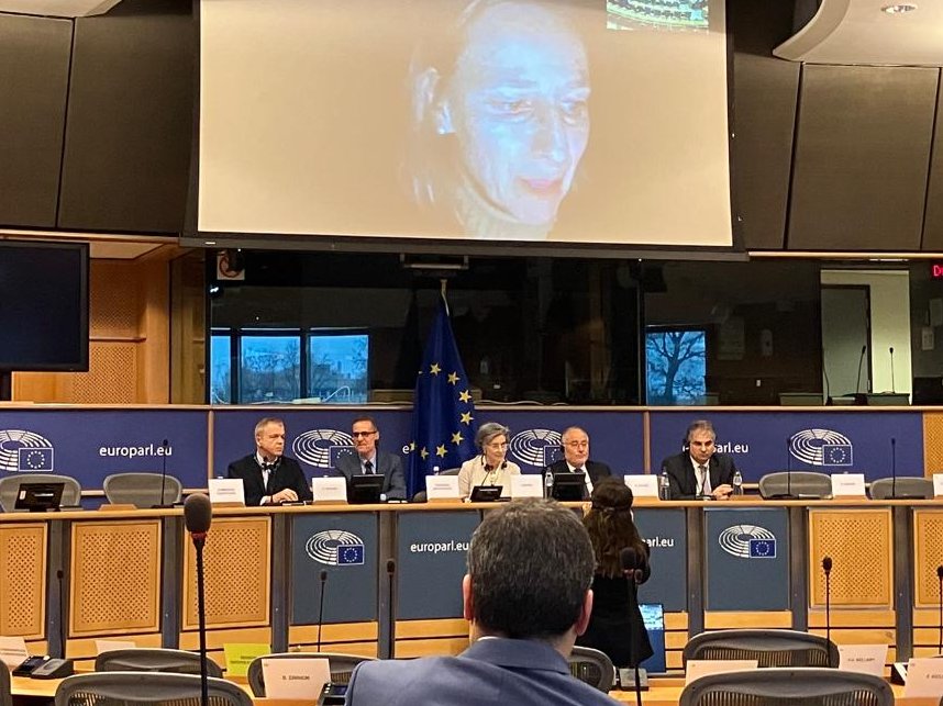 UNRWA_EU's tweet photo. This week, from a Beirut without electricity, @DUALEBField briefed the 🇪🇺 @Europarl_EN delegation for relations with the #Mashreq countries (DMAS) on the challenges of providing education to #PalestineRefugees in Lebanon 🇱🇧, where UNRWA runs 65 schools 🏫 for 39,000 students. https://t.co/8sioeiIw6L