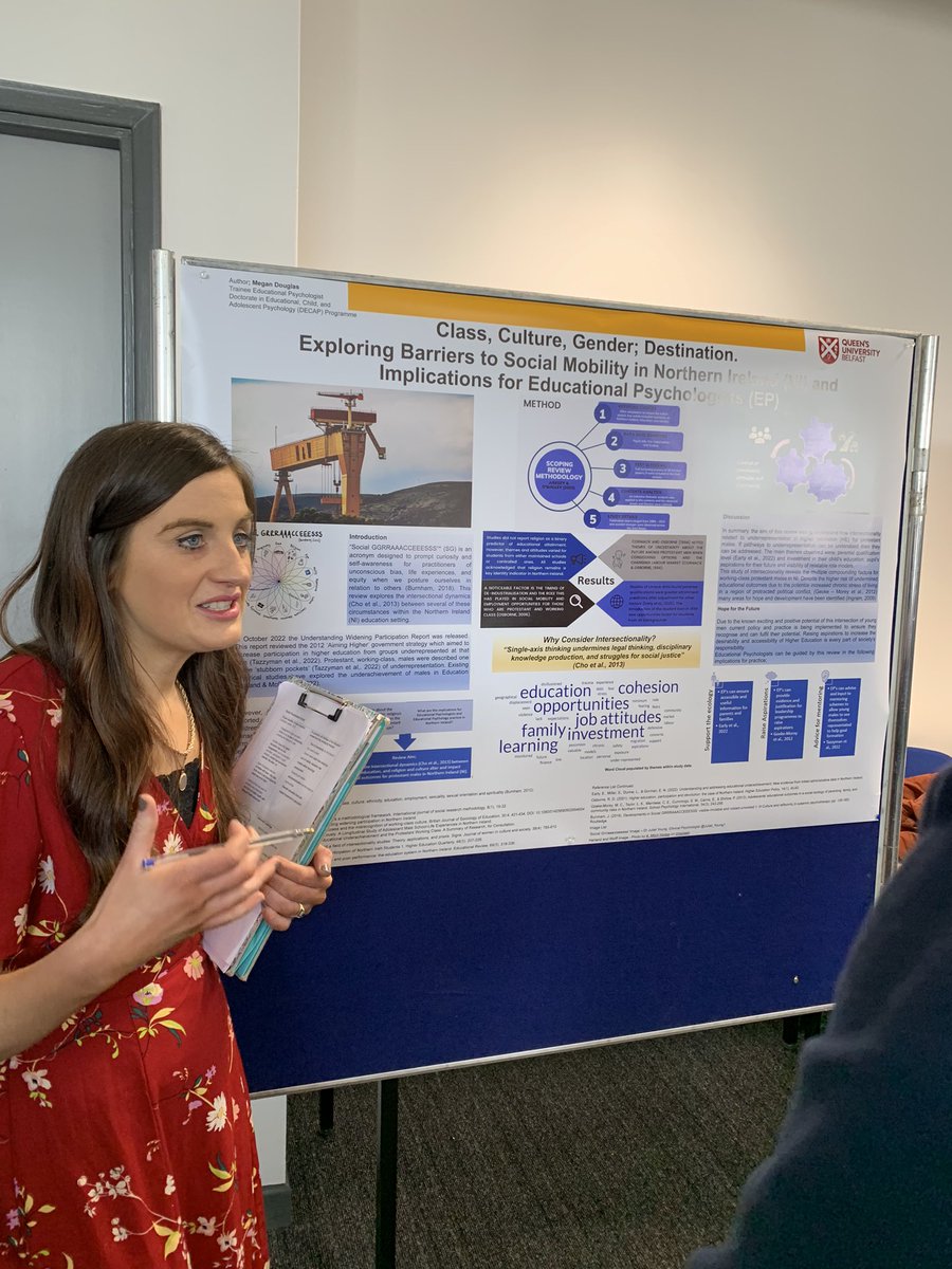 decap_qub's tweet photo. Our Year 2 TEPs presenting their equality and diversity projects via comprehensive poster presentations this morning in room 03.509 on the third floor @QUBPsych @DrJDMcMullen https://t.co/yXKxSJU4Qb