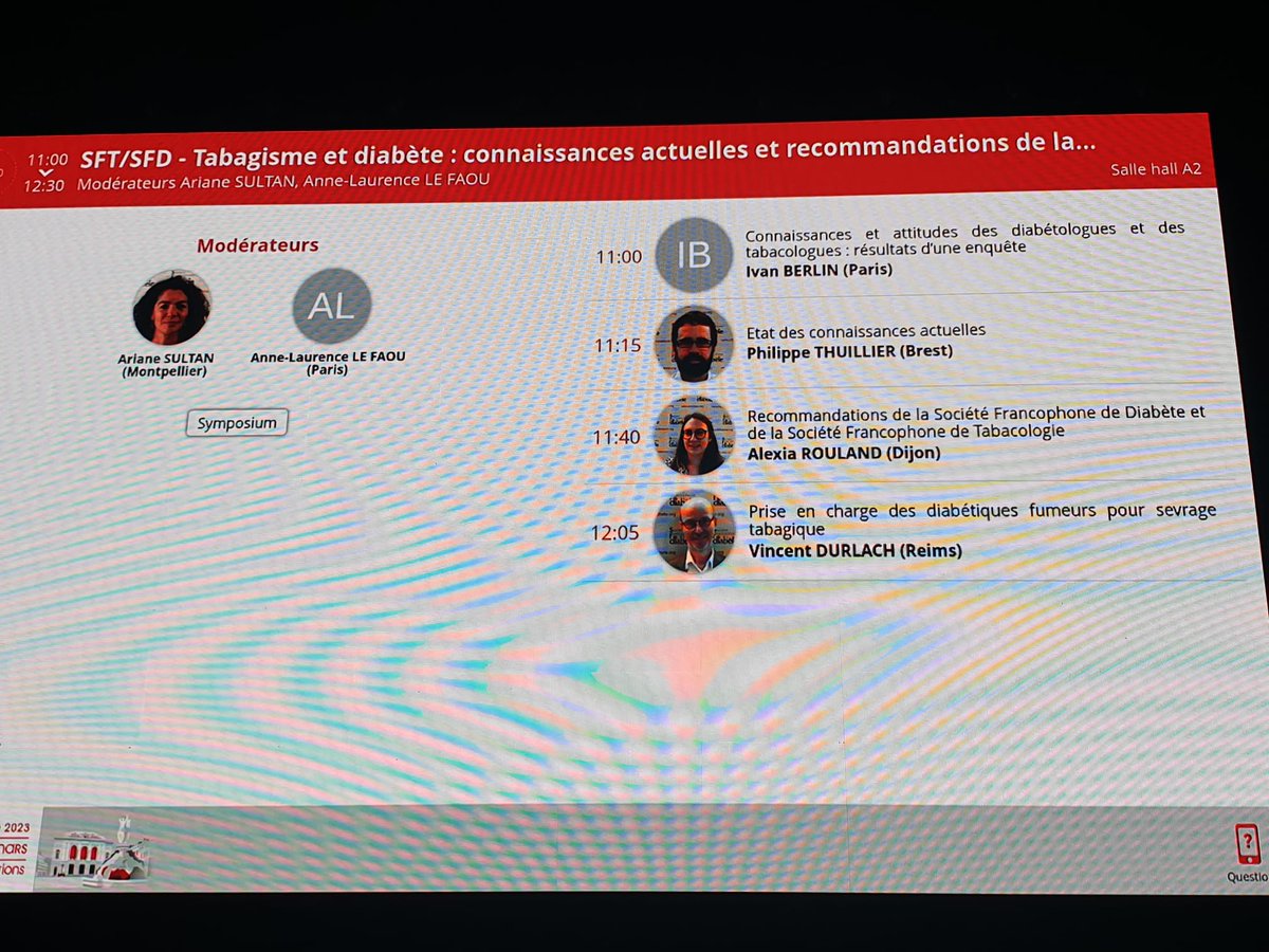 FedeDiabete's tweet photo. #CongresSFD : #Tabagisme et #diabète :
Les connaissances actuelles et recommandations de la @SFDiabete et de la Société Francophone de Tabacologie #SFT #SFD2023 https://t.co/3DXvqoU9cs