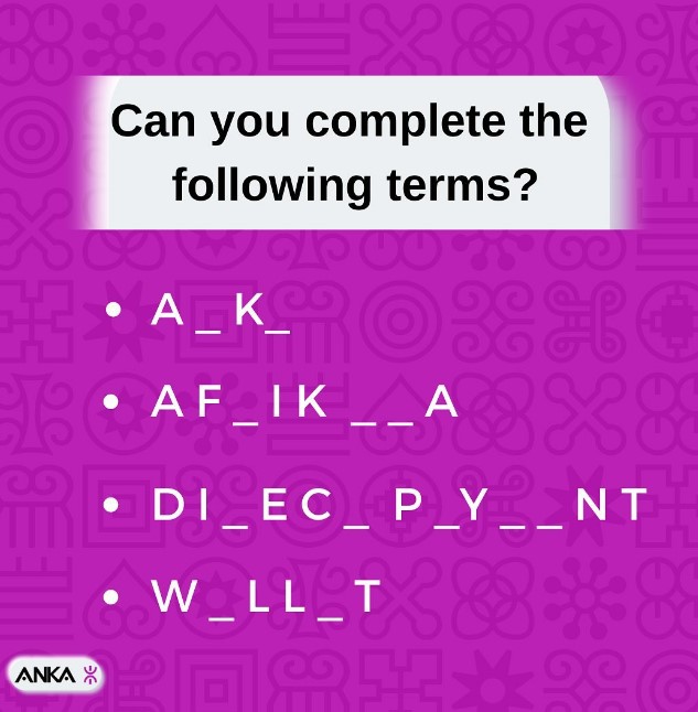 Anka_africa's tweet photo. Hey #ANKAtribe !
A little game to end up the week ? Show us how much you know our services. ๐#fridays #happyatwork #startupnation https://t.co/CdKDsy7hnT