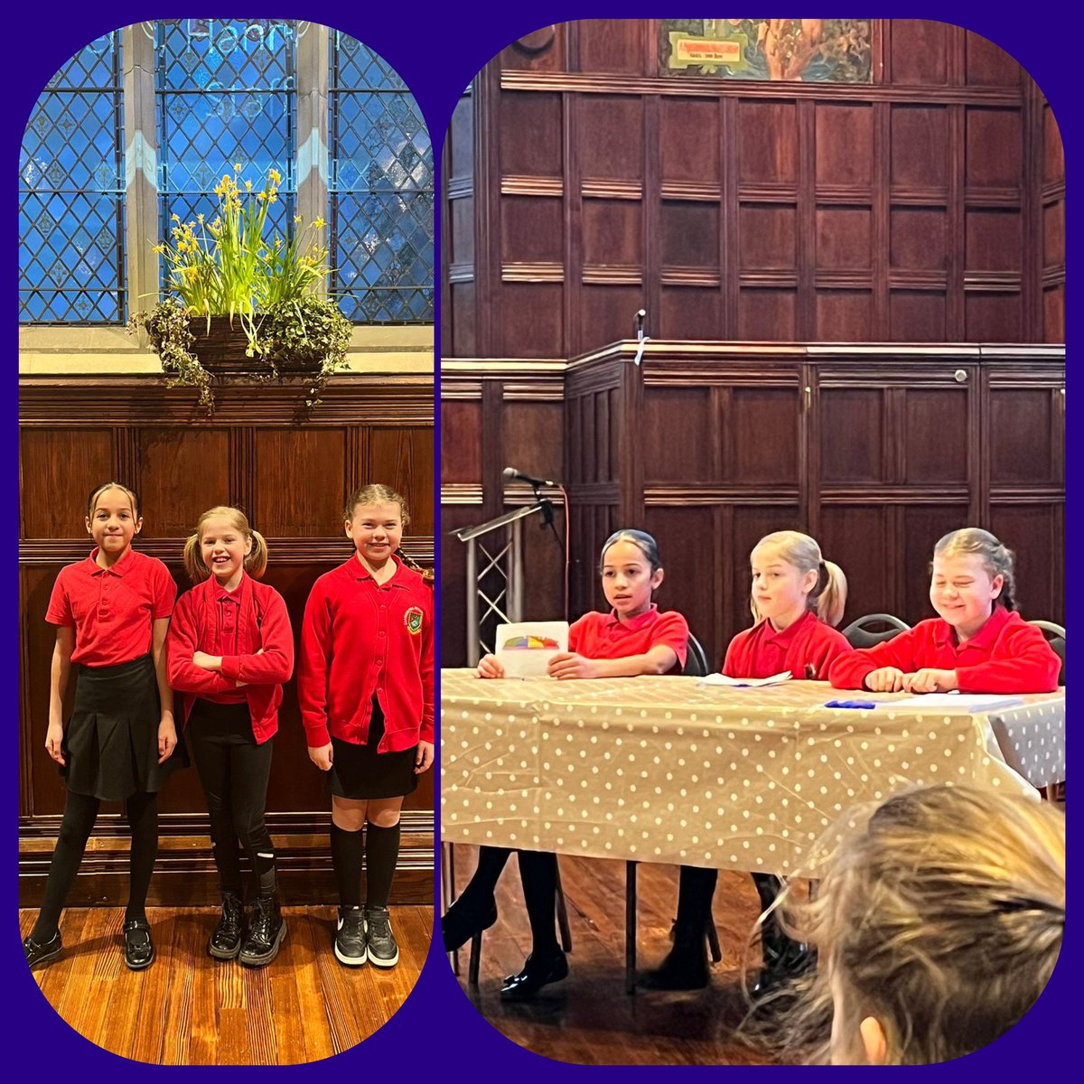 Llan_Prim_Sch's tweet photo. Here come the girls…using their Oracy skills @theESU Competition Finals @HowellsSchool What a setting for a debate #girlsvoices #confidence @CSCJES https://t.co/rK4iRWQwJV