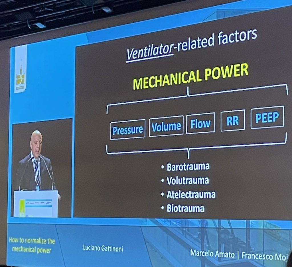 FilipeAmado1's tweet image. @Luigi_ICM #ISICEM23 
How to normalize the #MechanicalPower? 

➡️ Data suggests (?) that a Mechanical Power Ratio greater than 3-5 are dangerous (in pigs).
➡️ Humans? We need to wait and see.