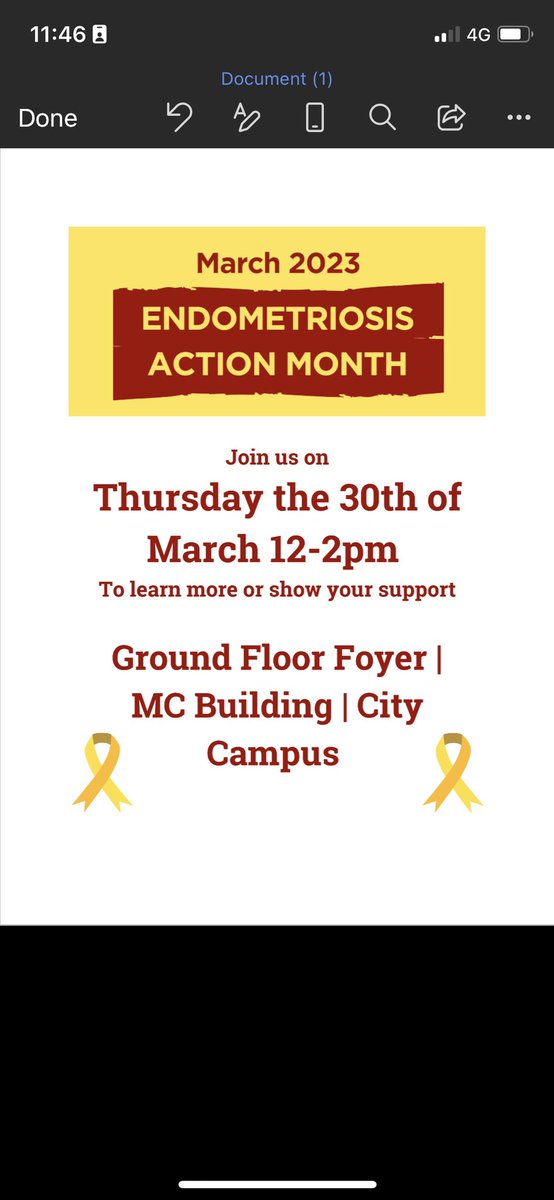 Join us on Thursday the 30th of March for Endometriosis awareness month!! We will be in the MC foyer from 12-2pm!
.
🎗Learn more or come along to show your support🎗