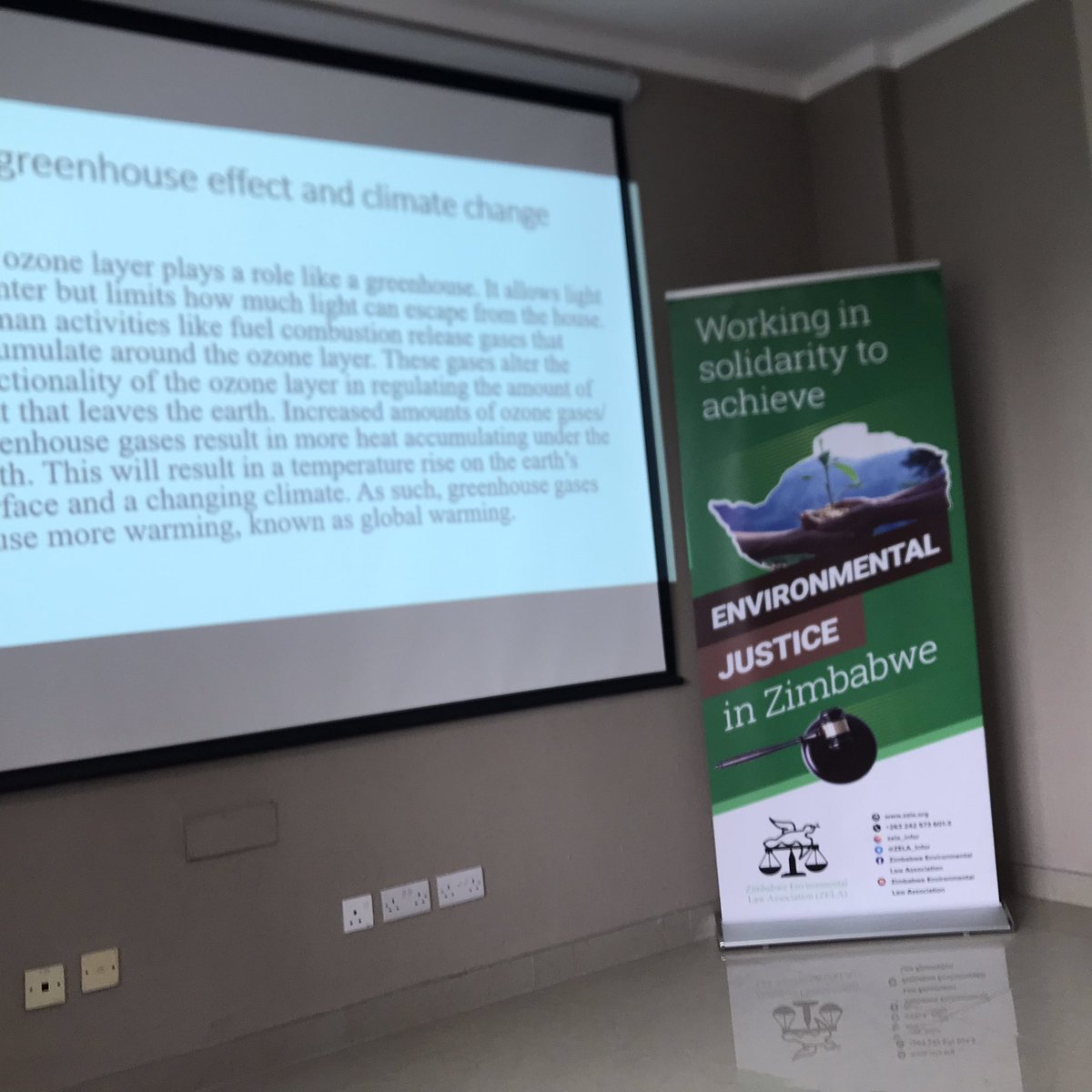 As @ZELA_Infor @CHR_HumanRights train lawyers onclimate change litigation, ongoing amendmentsEnv Mgt Act mustensure consideration of climate change in environmental impact assessment process @EMAeep @MinistryMines @METHI_Zimbabwe @ActionAidZim @verozano @Obertbore @josychiname