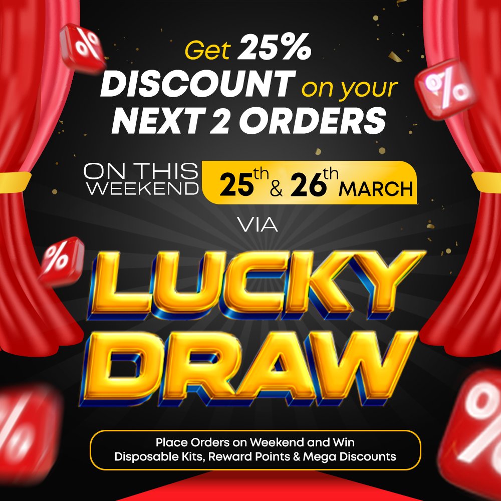 Alectrofag's tweet image. Participate &amp;amp; Get a chance to Win 25% off on Your Next 2 Orders🤑 

Visit: zurl.co/rUYW
.
.
.
#Alectrofag #WeekendLuckyDraw #LuckyDraw #VapeGiveAway #GiveAway #VapeUK