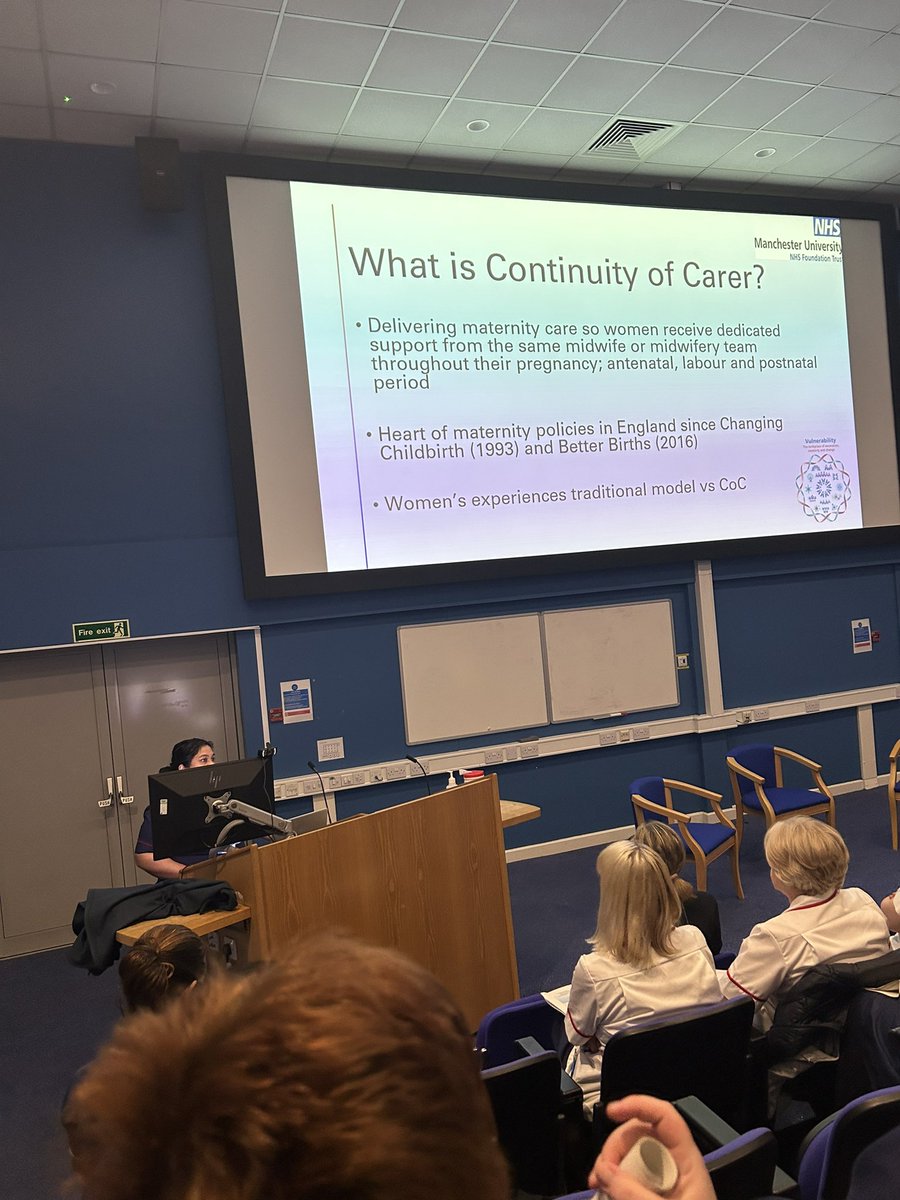 Excellent presentation from Farhana Faruque discussing the continuity of care in Maternity. The work that has been undertaken to improve individualised patients care demonstrates positive results in improving mothers and their babies safety 👏 #qualityimprovement #WMTM #NMAHP