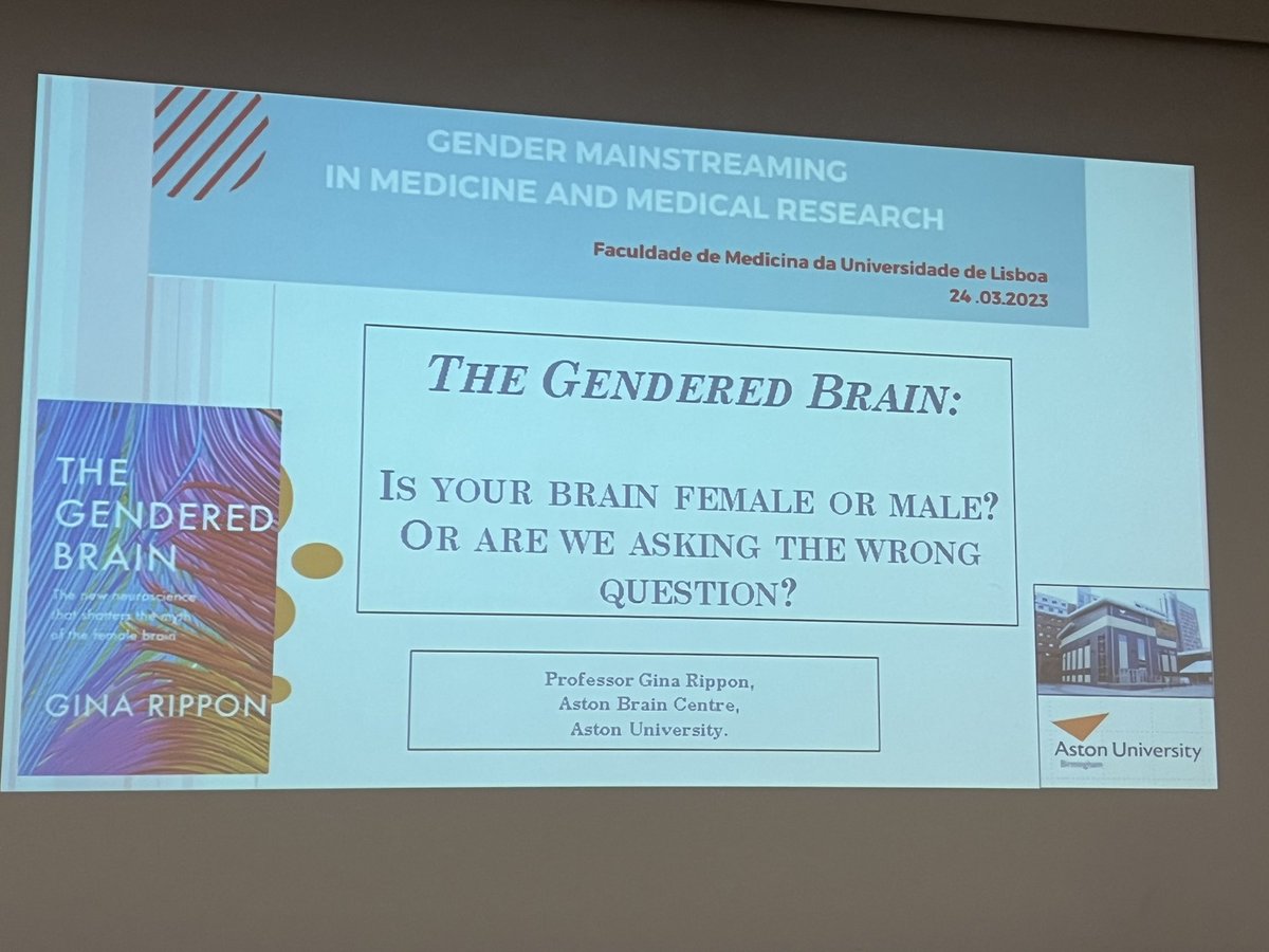 fjpinto1960's tweet photo. Starting the meeting on Gender Mainstreaming in Medicine and Medical Research with a conference on “The Gendered Brain” by Professor Gina Rippon from @AstonUniversity @medicina_lisboa #IStars #Gender https://t.co/4vg1KwiAxm