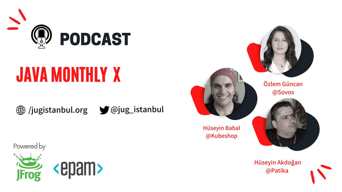 jug_istanbul's tweet image. Selamlar Herkese, Mart ayının Podcasti ile karşınızdayız, bu ayki konumuğumuz @huseyinbabal bu bölümden alıncak yine çok şey var👊 @ozlem_guncan @hakdoganhoca 
#MicroProfile #Lilliput #micronaut #Helidon #java20 #Quarkus #SpringBoot 

Spotify:open.spotify.com/episode/4ZTF6W…