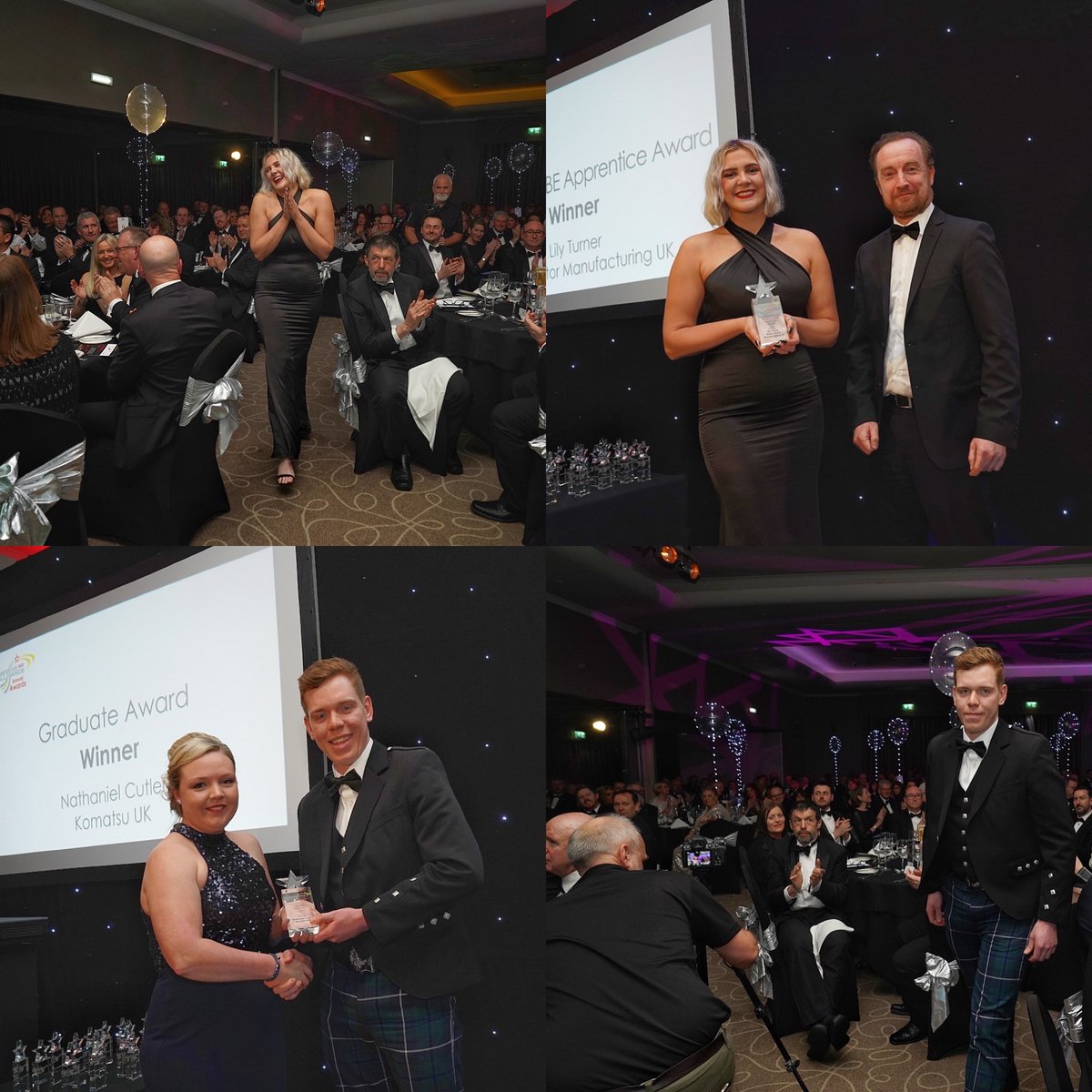 NEAutoAlliance's tweet photo. Here’s our rising stars and future leaders from the #NEAAawards - the fantastic Geoff Ford MBE Apprentice Award winner Lily Turner and the talented Graduate Award winner Nathaniel Cutler 👏🏻 https://t.co/ky7Z9HlW6f