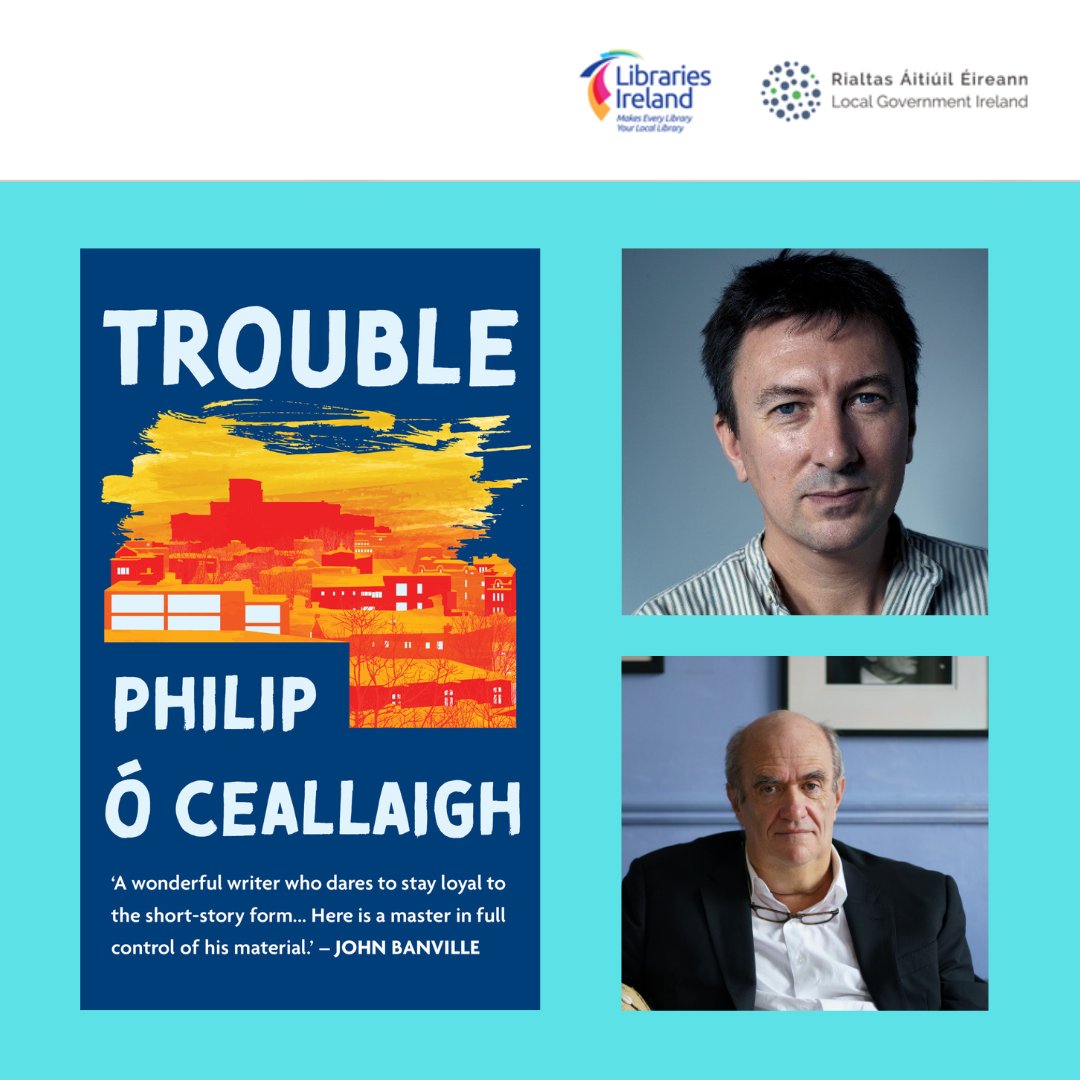 Join @LaureateFiction Colm Tóibín for #theartofreading book club on 30th March! This month Philip Ó Ceallaigh discusses his brilliant short story collection 'Trouble'.

Grab a copy from your local library or on @BorrowBox and look out for the recording next week.
