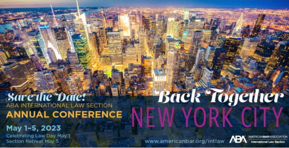 Laura Devine Immigration (@lauradevinelaw) on Twitter photo Jennifer Stevens, Managing Partner of our New York office, is on the planning committee for the <a href="/ABAesq/">American Bar Association</a> American Bar Association International Law Section Annual Conference 2023 taking place from 1 - 5 May in New York
More details here lnkd.in/gyyEZA2p
#ABAILSNewYork2023 Jennifer Stevens, Managing Partner of our New York office, is on the planning committee for the <a href="/ABAesq/">American Bar Association</a> American Bar Association International Law Section Annual Conference 2023 taking place from 1 - 5 May in New York
More details here lnkd.in/gyyEZA2p
#ABAILSNewYork2023