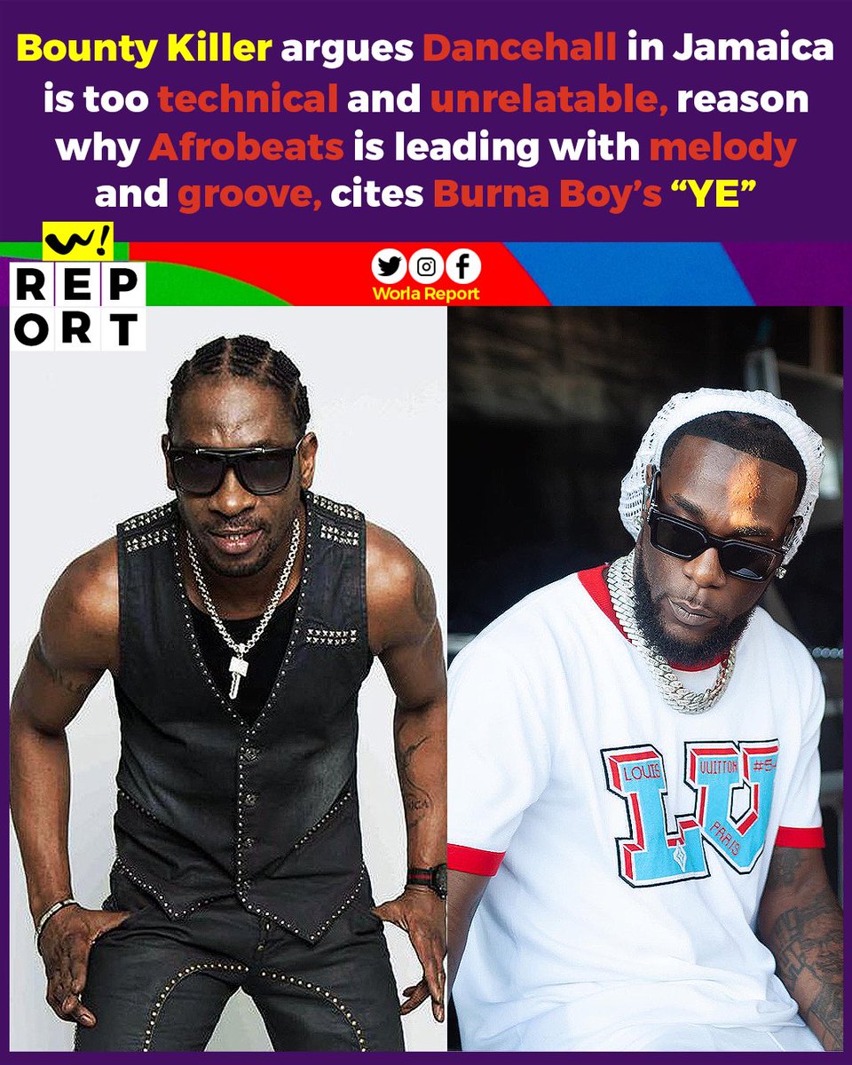 WorlaReport's tweet photo. Bounty Killer says Jamaican artistes make songs like a test you need to pause and figure out which nobody is interested in. They just want music to relieve stress. 

Interview in the comment below 👇🏿 ⬇️ 
#BigStars #BigNews #partey #5dimensions #bigWiz #shameless #6lack https://t.co/2lINWLTFId