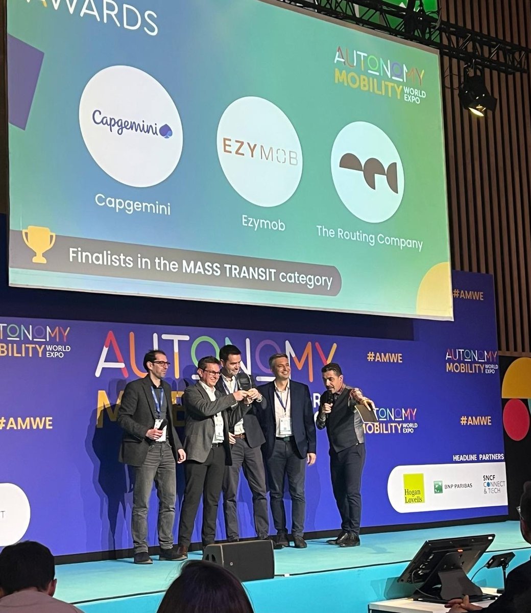 CapgeminiEngFR's tweet image. [#AMWE2023]🎉Le projet @TrainLeger innovant remporte l’@Autonomy Mobility #Innovation Awards - Mass Transit !

Félicitations à nos équipes impliquées dans ce projet qui fait bouger les lignes de la #mobilité décarbonée depuis le début avec @GroupeSNCF et ses partenaires.👏