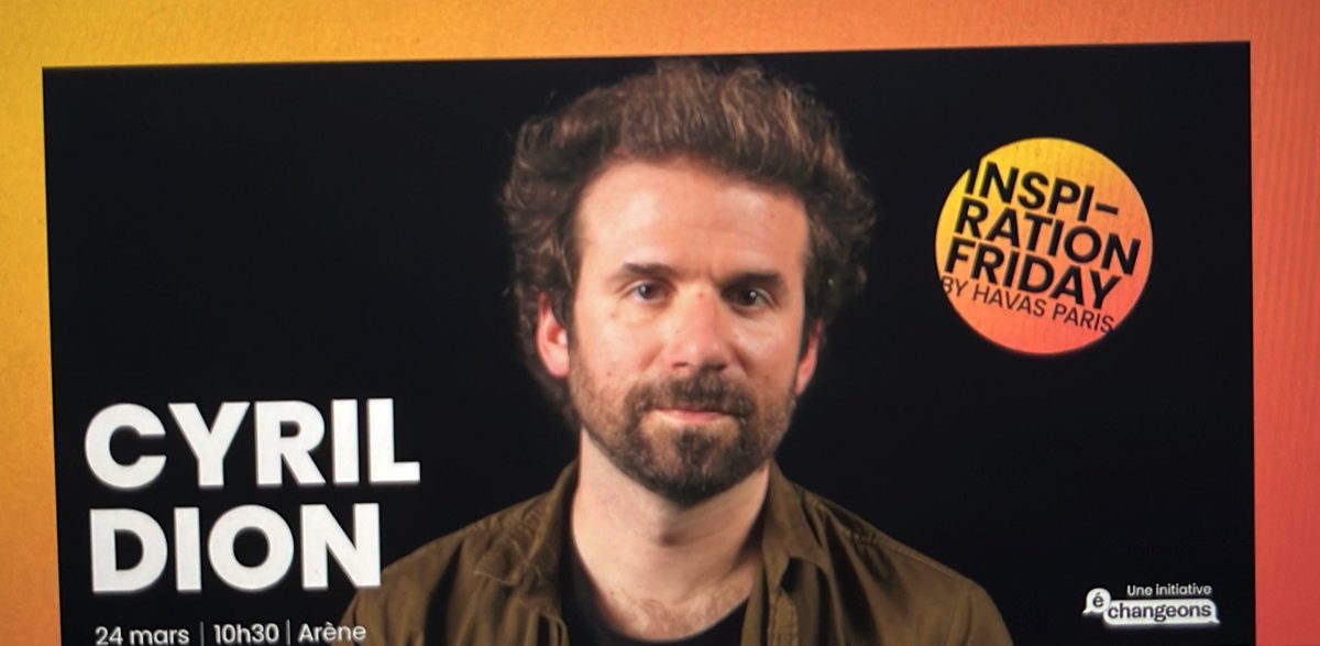 Aujourd’hui et comme tous les vendredi c’est #inspirationFriday chez <a href="/HavasParis/">Havas Paris</a> !! Merci <a href="/cdion/">Cyril Dion</a> pour cette prise de hauteur !! cc <a href="/mrungette/">Marion Rungette</a> Clem &amp; Jess 🤘🏼