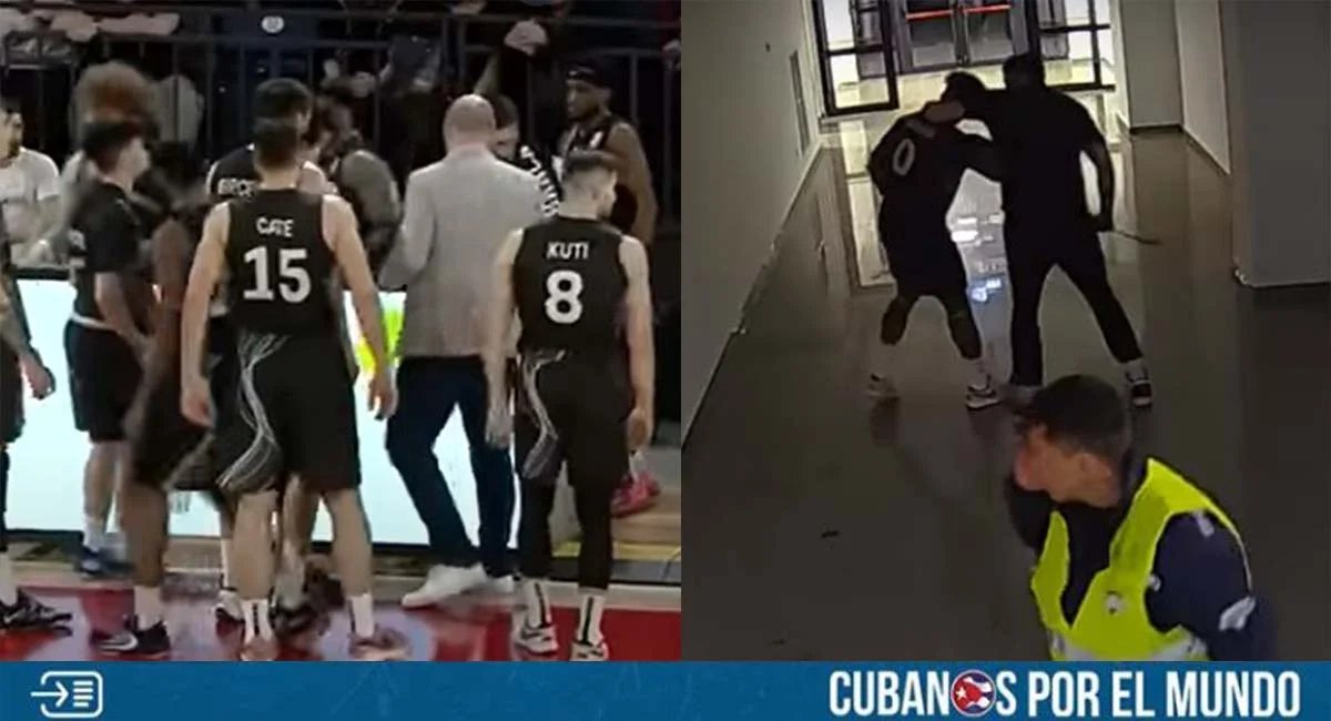 Basquetbolista cubano tiene un altercado durante partido; es expulsado y regresa con un tubo de metal en la mano (+VIDEO) cubanosporelmundo.com/2023/03/23/bas…