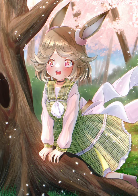 野うさぎちゃんは春が好き#オリジナル #創作 