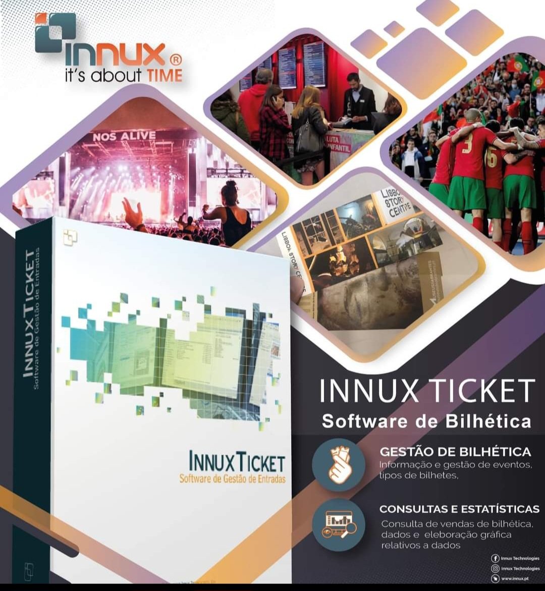 InnuxTech's tweet photo. Software de Gestão de Bilhética InnuxTicket, #innuxsolutions #innuxticket #innux #software #bilhetica #gestaodebilhetica #webticket #pos #gestao #analisedevendas #leaderinitsolutions #grupoinnux #projecttime #itsabouttime https://t.co/ka8hRKro4M