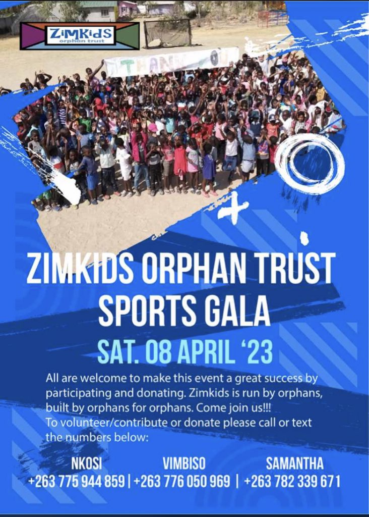 8 April it’s Going Down ZimKids Orphanage Trust Sports Gala…. Retweet for Awareness