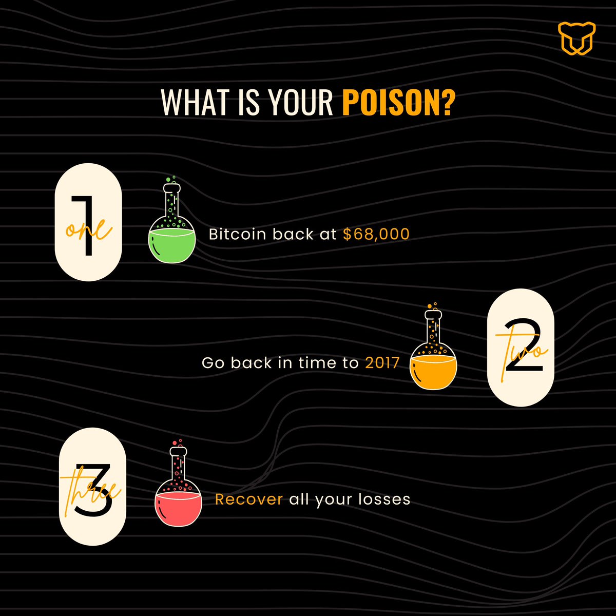 CheetahXTeam's tweet photo. if you had to pick your poison which one would you choose? 👀🧪 https://t.co/c6Y2Ghrkz8