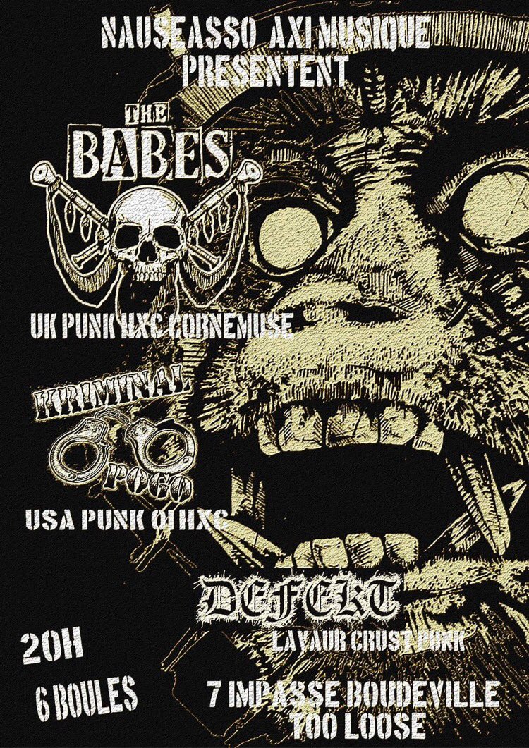 #Toulouse we are coming over to have fun with ya!
April 19th, save the date! #tourdates