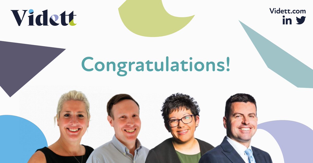 What better way to start Friday than with some #promotions... So congrats to James Chalk, who is promoted to Trustee Director, and Cherilyn Lamonby, Natalie Parfitt and Nick Ward, who become Associate Directors!

Great work all!

okt.to/NiDwTJ

 #Vidett #FridayFeelGood