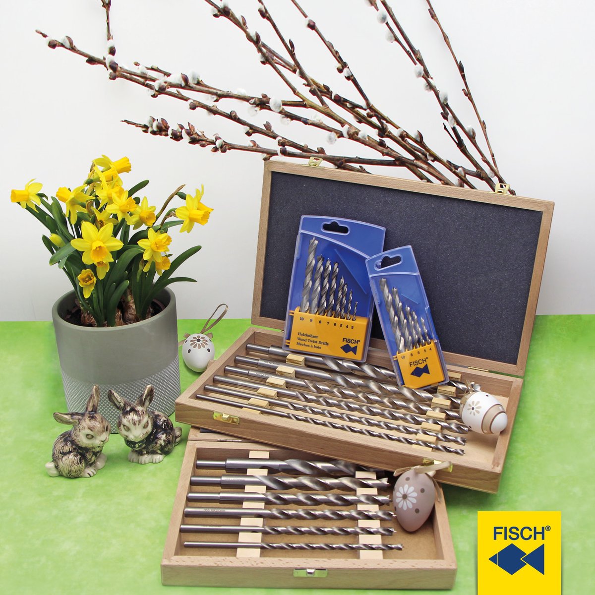 fischtools's tweet image. Still looking for the right Easter present?🐰🐣🌷 With the premium tools from FISCH® you can definitely bring great joy!
Our HSS wood twist drills are now available in different sets, diameters and overall lengths. That would be an awesome gift idea! 🤩
#fischtools #premiumtools