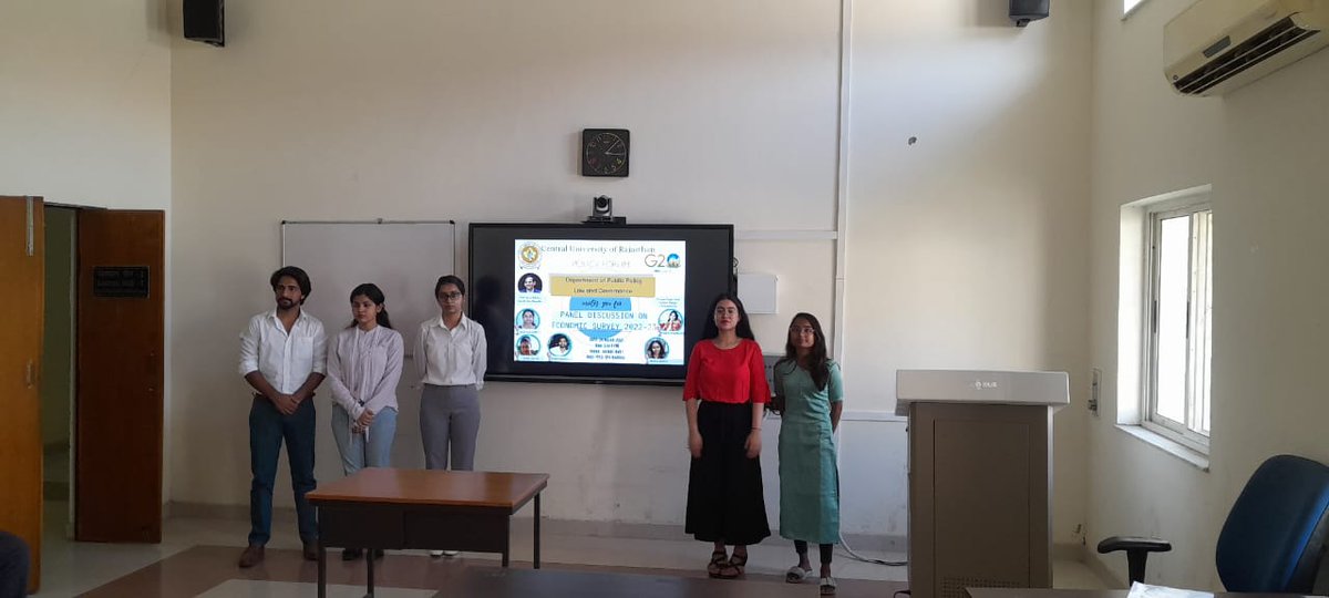 your_gyana's tweet photo. Public Policy  students of Central University of Rajasthan brainstorming in panel discussions on Economic  Survey 2022-23 https://t.co/z5FPvYQQO6