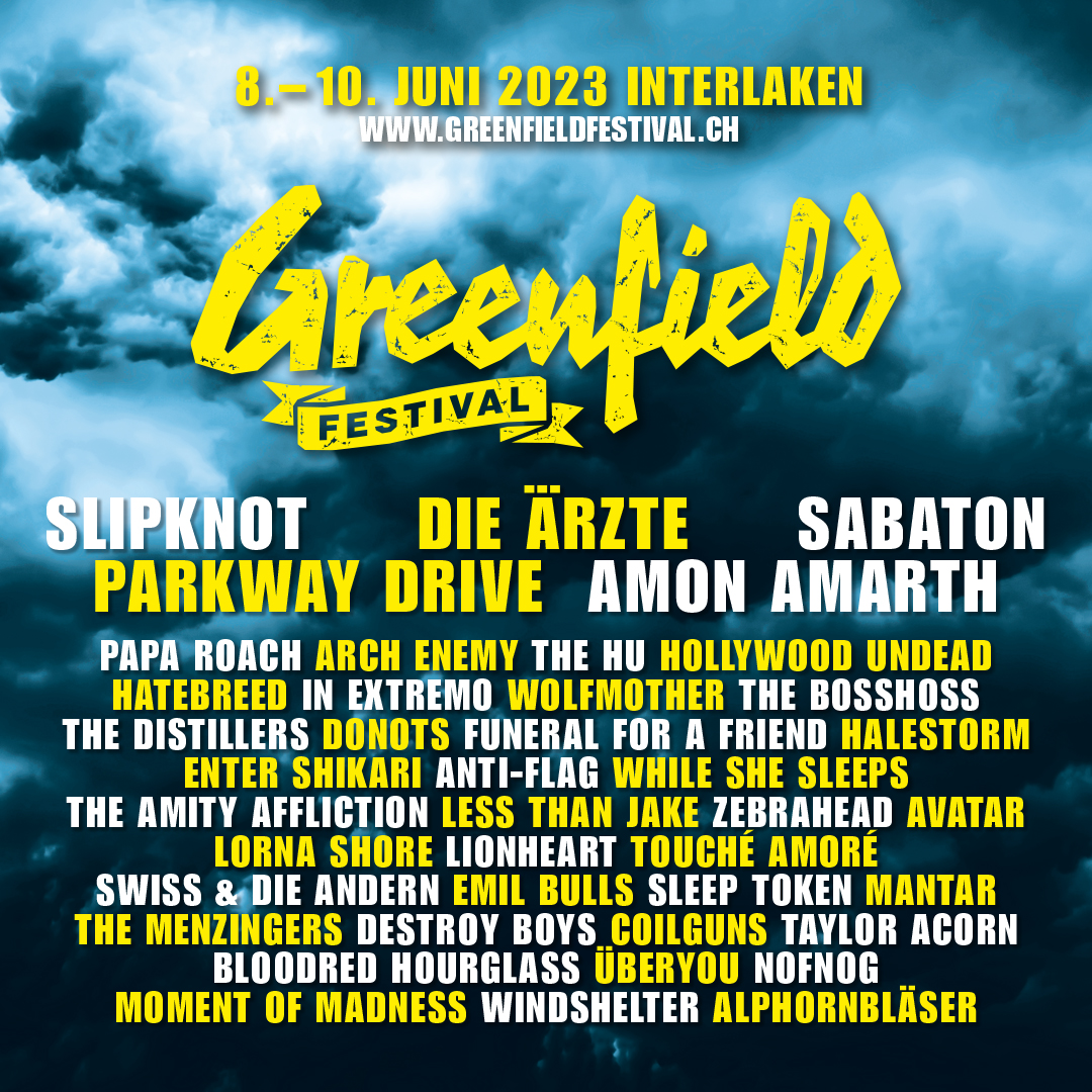 🔥🎸 Das Greenfield Festival 2023 präsentiert sein vollständiges Line-up! 🎸🔥 Vom 8. bis 10. Juni treten 40 Top-Bands auf dem Flugplatz Interlaken auf, darunter Hatebreed, Wolfmother, Mantar, Destroy Boys, Moment of Madness und Windshelter! 🤘🎶
#greenfieldfestival #gf2023