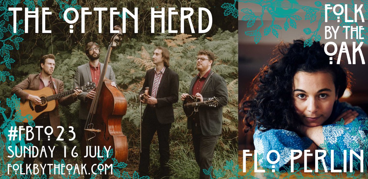 🎉Our Line-up is Complete! 🌟Final Acorn Stage announcements! 🌟@TheOftenHerd, who transcend the traditional boundaries of bluegrass music, & @Floperlinmusic, a storyteller with a sublime & emotive voice. Full line-up & Early Bird 🎟️Offer (ends 31.3) ➡️folkbytheoak.com/line-up/