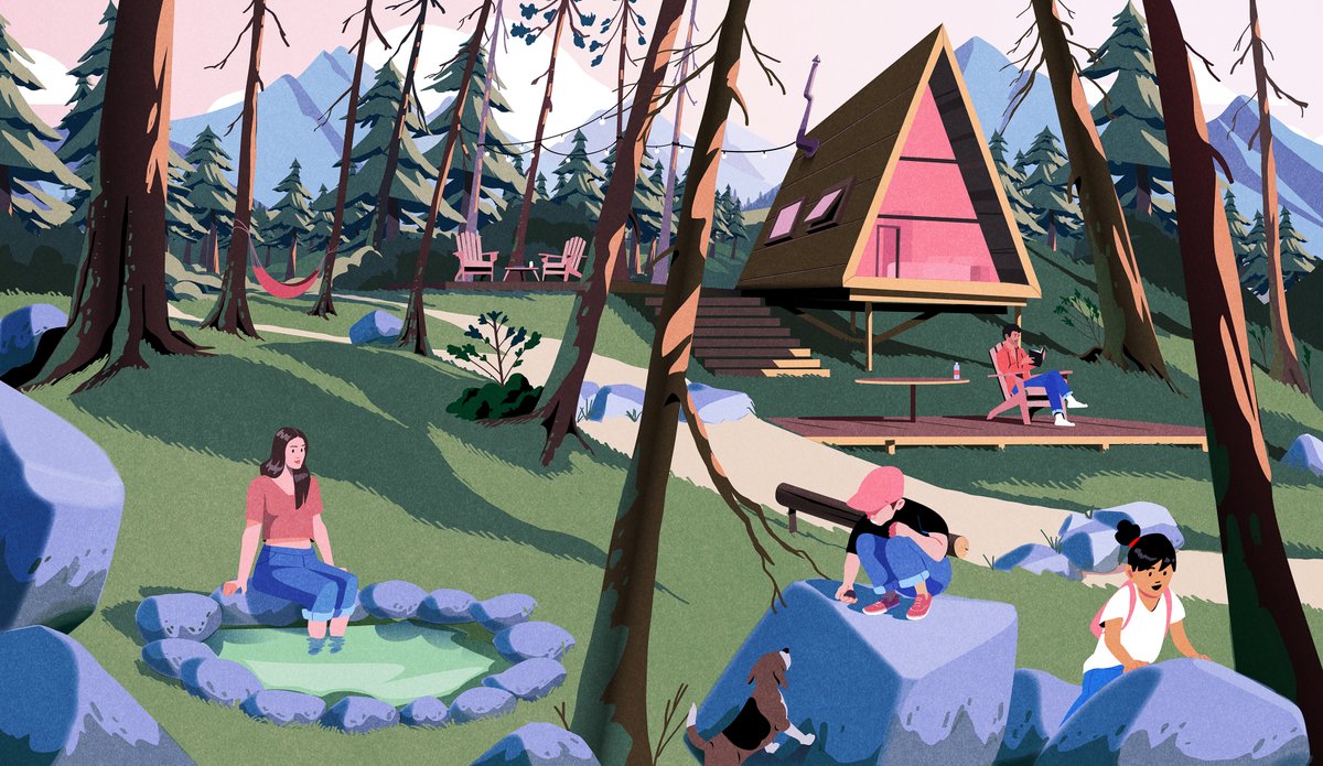 giopa's tweet image. Cabin wood vacation