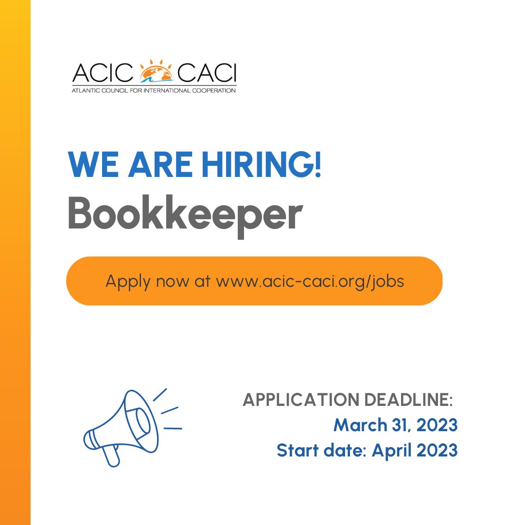 Are numbers and finance your thing? We are #hiring a bookkeeper to join the team. As ACIC's Bookkeeper, you will play a key role in overseeing our financial data and compliance. Learn more and apply before March 31 at acic-caci.org/jobs