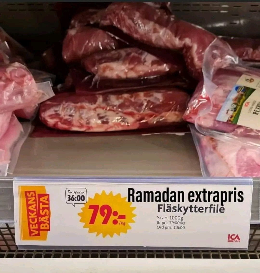 B92158037's tweet photo. ICA. Varför boycottar inte riktiga svenskar detta jävla beteende. https://t.co/K6GeMsWEle