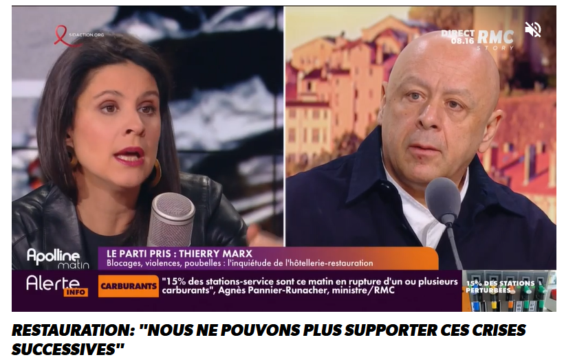 UMIH_France's tweet photo. #Presse | 📣 Thierry Marx, président de l’UMIH, a fait part de ses inquiétudes sur la situation actuelle, alors que de nombreux commerçants sont impactés par une "succession de crises" : énergie, coût des matières premières, et crise sociale. 🔽🔽
https://t.co/sRSJRTolkJ https://t.co/VOke4jKK0r