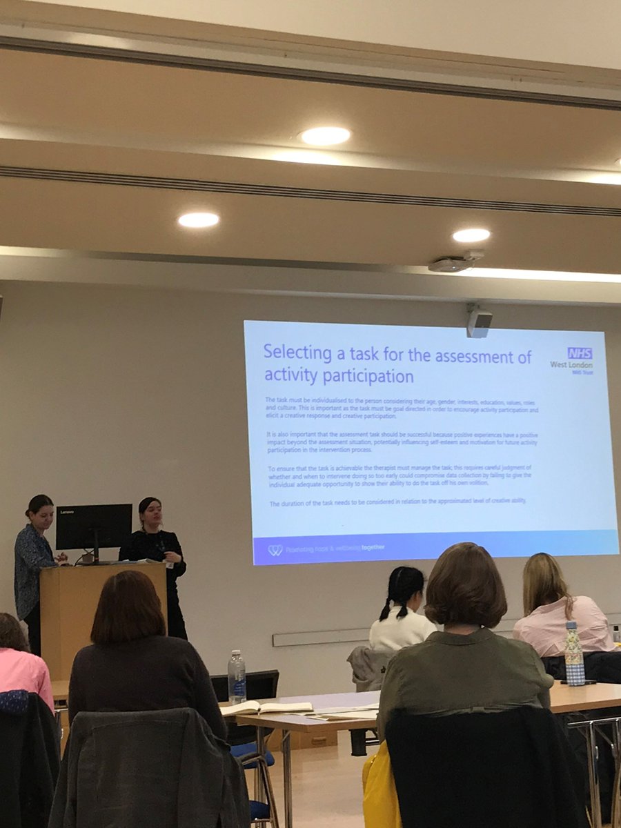 OT_BenK's tweet photo. We now have @LyndseyS_OT and Lydia presenting about the Activity Participation Outcome Measure (APOM) #OTConferenceHSS https://t.co/JX6XS0RLvA
