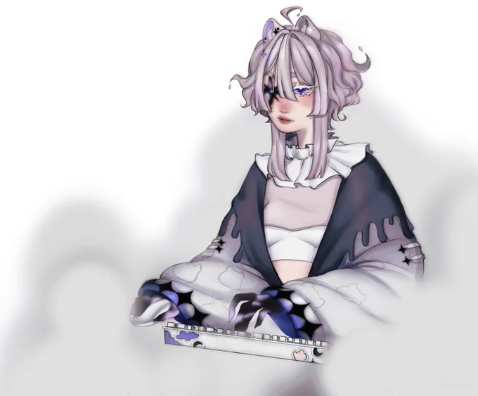 The first design and the current one! In fact, I still love my previous designs and will be happy to try them on again#Vtuber | #Vartist  