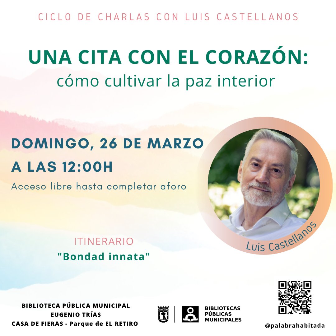 PalabraHabitada's tweet photo. Nos vemos en la biblioteca Eugenio Trías (Casa de Fieras de @_ElRetiro) para hablar de la fuerza creativa de la bondad que llevamos dentro.

🗓️ Domingo, 26 de marzo
⏰ 12:00 horas

Entrada gratuita, plazas limitadas.

Más info 👉 https://t.co/cE1ZijZvKX https://t.co/EbSo2WL1b0