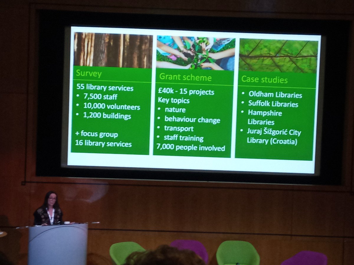 👀 @kate_librarian - Oldham getting a mention at the #GreenLibraries conf for work with the Northmoor Library community!