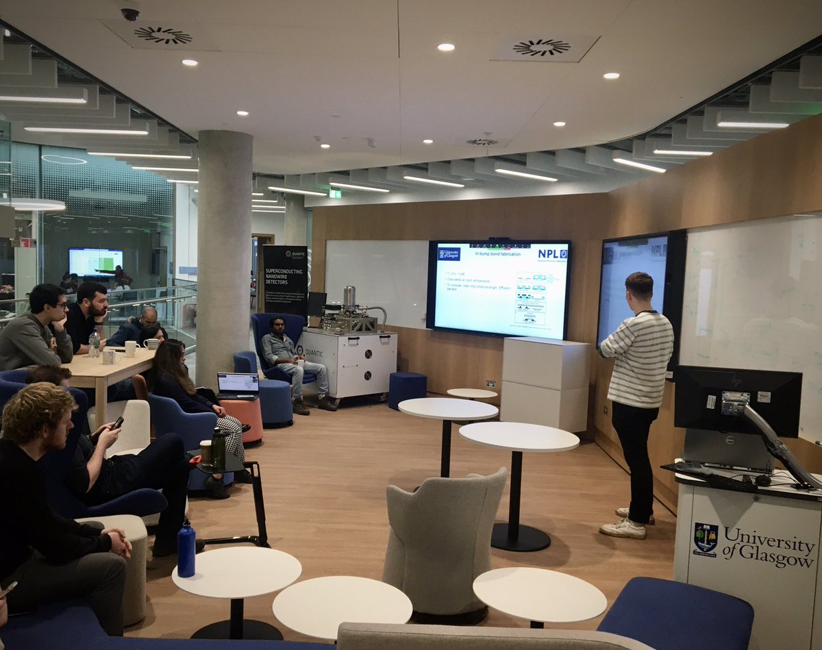 QuantumSensors's tweet photo. Today’s #SuperQuARC meeting @UofGARC excellent talks on superconducting vias & SNSPDs by Nicolas & Vidur @UofGEngineering @UofG_ENE @UofGSciEngGrads https://t.co/4Fu8gakBAm